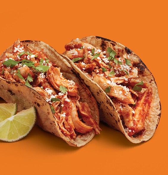Chicken Tacos with Arriba Fire-Roasted Tomato Seasoning Sauce