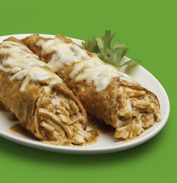 Green Enchiladas with Arriba Fire-Roasted Seasoning Sauce