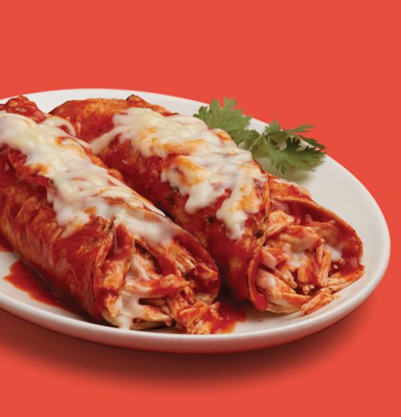 Red Enchiladas with Arriba Fire-Roasted Seasoning Sauce